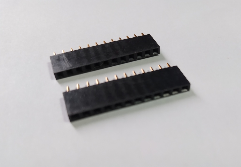 Kit 2 barras de pinos fêmea 1 x 12 x 2,54 - Imagem 4